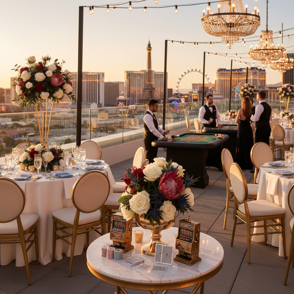 Incorporating the Las Vegas Theme into Your Rooftop Wedding